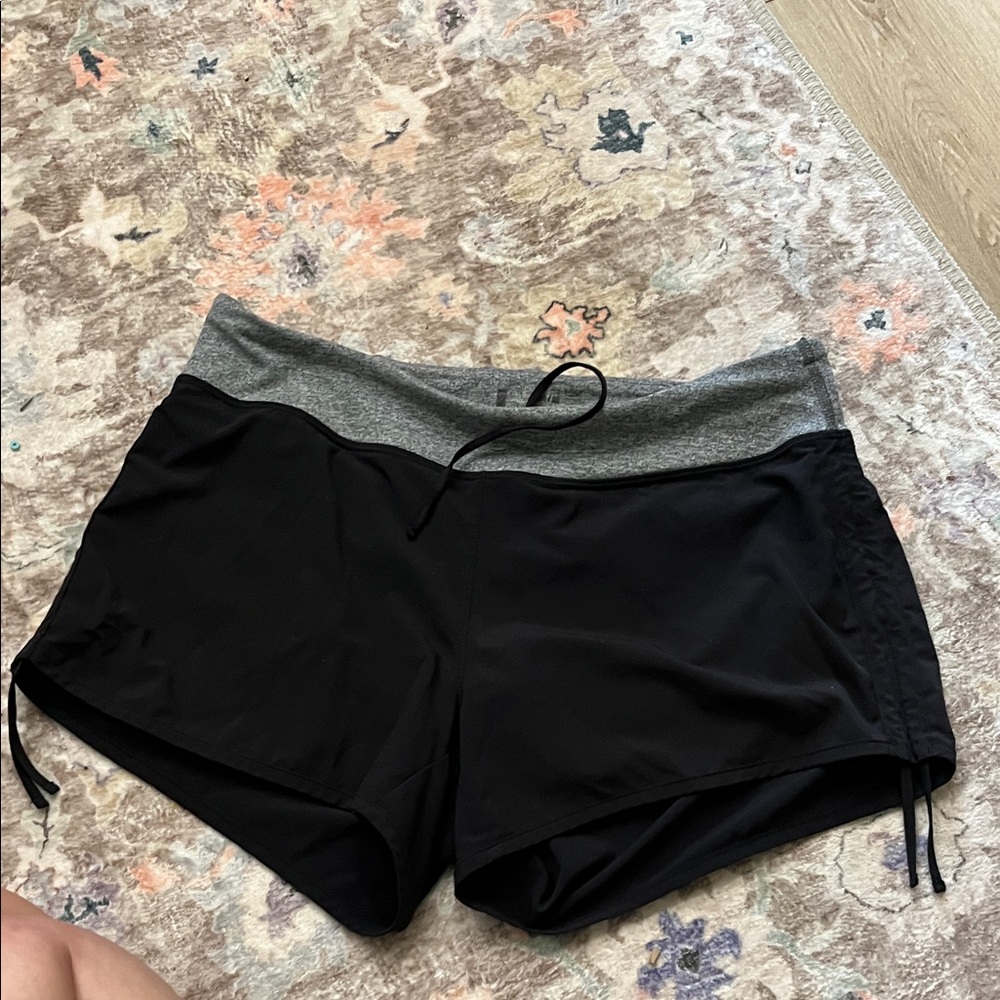 Lucy Black and Gray Women's Shorts M